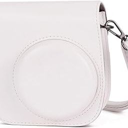 TEKTONIC White Instant Camera Case for Fujifilm Instax Mini 11 | PU Leather Protective Bag with Pocket & Adjustable Shoulder Strap-image-8