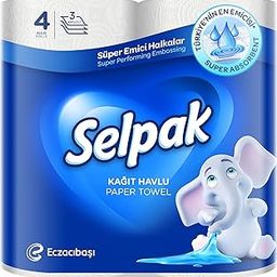 Selpak Kitchen Towel Paper - 3Ply (4 Rolls/Pack)-24
