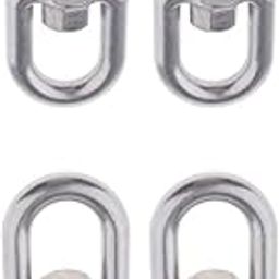 STYLEHEAVEN 4pcs Stainless Steel Buckle Universal Ring 8-Ring Rotary Buckle|Home & Garden|Tools|Measuring & Layout Tools|Electrical Testers-image-9