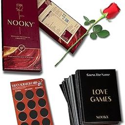 Nooky Dark Chocolate Honeymoon Bundle | 4-in-1 Romantic Gift Set for Men & Women | Mood-Uplifting Treat for Honeymoons, Anniversaries, Date Nights & Valentine’s Day | Premium Couple Gift Box-image-73