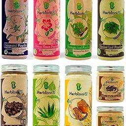 HerbtoniQ Hair Care Combo of 9 Natural Herbal Powders for Hair Mask Nourishment and Vitality (Jatamansi, Hibiscus, Bhringraj, Brahmi, Soapnut, Aloe vera, Fenugreek, Shikakai, Amla - 1300 Grams)-image-40