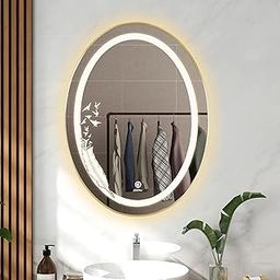 Plantex LED Bathroom Mirror with 3 Tone/Designer Mirror for Living Room/Bedroom/Dressing Room - Oval Shape (18 X 24 Inch)-10
