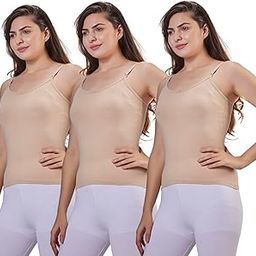 by GM Women's Cotton Camisole Slip with Adjustable Strap Light Skin Color Slip Under Dress Spaghetti Top Regular Fit for Daily Use-image-23