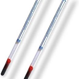 SKAN's Specific Gravity Hydrometer | Heavy Liquid (1.000-2.000 sp gr/0 � 70�Be) | With Protective Case | Pack of 2-0