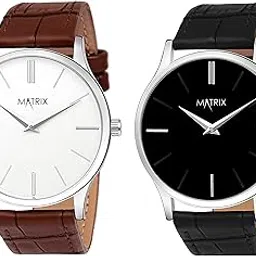 matrix Duet Signature Cut Glass Analog Wrist Watch (Pack of 2)-picture-20