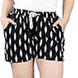 Viscose Casual Printed Shorts for Women-image-15