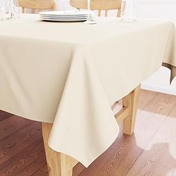 Encasa XO Dining Table Cover Cloth for 4 to 6 Seater | 140x180 cm Cotton Canvas Rectangular Table Cloth | Machine Washable Tablecloth for Indoor & Outdoor Use - Solid Color-image-25
