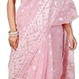 Women's Traditional Bengal Cotton Silk Soft Jamdani Saree - Beautiful design and Quality - Without Blouse Piece-image-31