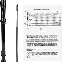 CALANDIS® German Style Soprano Recorder Key of G Descant W/Cleaning Rod Black-image-75