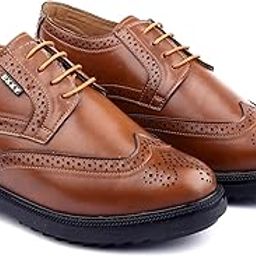 Men's 3.5 Inch Hidden Height Increasing Synthetic Leather Material Black Formal Laceup Brogue Shoes.-image-28