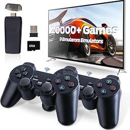 Domenico Wireless Video Games for tv Gaming Retro Gaming Console with Game Stick 1080p Plug & Play TV Video Game Set for 2 Player with 15 Emulator for Kids & Old School Station Video Game-9