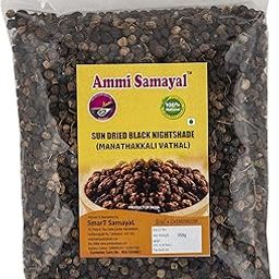 Ammi Samayal sun dried Black Nightshade | Fresh naturally Rich In Fiber Kali Mirch(Manathakkali Vathal) | Solanum Nigrum | Premium and Organic Seeds| Authentic South Indian Delicacy | pack of 1 |350g-image-52