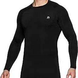 NEVER LOSE Compression T-Shirt, Top Full Sleeve Plain Athletic Fit Multi Sports Cycling, Cricket, Football, Badminton, Gym, Fitness & Other Outdoor Inner Wear (Black, XX-Large)-picture-22