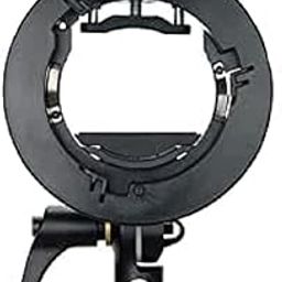 VTS S2 Speedlite S-Type Bracket Bowens Mount, for Godox V1 AD200Pro AD400Pro AD200 V860II TT685 TT600 TT350, Precise Tilt Control, Large Adjustment Handle, Integrated Umbrella Mount, More Compact-2