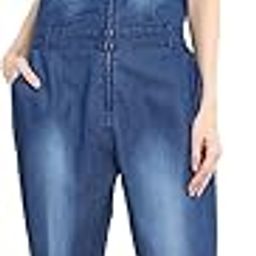 (3177MnkyJS)-Women's Denim Monkey Wash Jumpsuit-picture-31