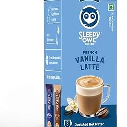 Sleepy Owl French Vanilla Latte Instant Coffee Premix Sachets | 3 in 1 Coffee Sachet | Frothy & Creamy Cafe-Style Coffee at Home | All in One Premix Coffee Sachet Just Add Hot Water | 60g (3 Sachets x 20g)-6
