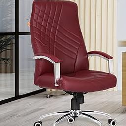 Da URBAN® Jackson High Back Revolving Leatherette Ergonomic Home & Office Executive Chair with High Comfort Seating, Height Adjustable Seat & Heavy Duty Metal Base (Wine)-image-28