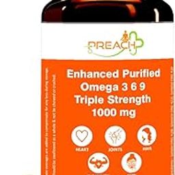 Enhanced Purified Omega 3 6 9 Triple Strength 1000 mg 60 capsule Soft Gel [ Flax Seed Oil 850 mg, Black seed Oil 150 mg ]-11