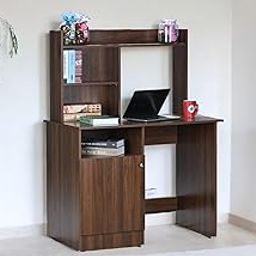 DeckUp Zeus Engineered Wood Study & Computer Table and Office Desk (Walnut, Matte Finish)-image-0