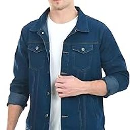 New Look Denim Men Standard Length Jacket For Boys/Men (XL, DB), Blue-image-30