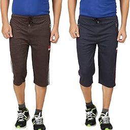 TIRUPUR GUIDEFASHION Men's Regular Fit Three Fourth Capri-picture-1