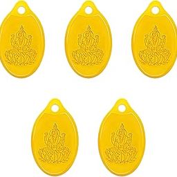 Swarnavarsham 24K (999) Combo Gold Oval Lakshmi Pendant 5 Gram (1gm each x 5 Pcs)-image-37