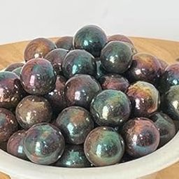 Awadh- 50 Pcs Big Size Desi Kancha Pebbles Decorative Stones for Home Decor Glass Marbles Goli Round Assorted Kancha Pebbles Decorative Stones for Glass Marbles Goli - (25 mm) |-27