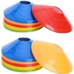 Disc Plastic Space Marker Agility Soccer Cones for Training, Football, Kids, Sports, Field Cone Markers (Multicolor, 10 Cones Set)-image-15