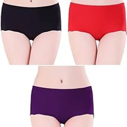 Women's Ice Silk Seamless Hipster Panties, Free Size (Pack of 3)-image-99
