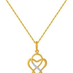 p.c. chandra jewellers 14k (585) Yellow Gold and American Diamond Pendant for Women-picture-22