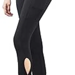 Imperative HIGH Rise Women Tights/Yoga Pants/Leggings with Pockets | 4 Way Stretchable| Knot Styling at The Bottom Black-picture-31