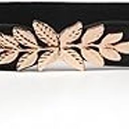 Leaf Design Elastic Fabric Waist Belt for Women Dresses and Sarees - Slim Corset Style Fancy Belt-image-4
