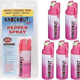 Knockout Pepper Spray for Self Defence with Twist Lock Glow-in-Dark Trigger for Women Safety-Small Pocket Size Powerful(Pack of 5)-picture-11