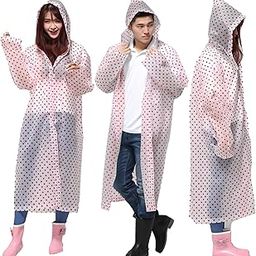 EVA Raincoat with Hood Transparent Water Resistant Rainwear Bike Rainsuit for Men & Women (Universal, Random)-picture-20