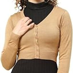 Womens Solid V Neck Full Sleeve Blouse Sweater (1232793FS)-picture-31