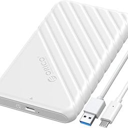 ORICO 2.5 inch USB C Hard Drive Enclosure USB 3.1 Gen 2 to SATA III External Hard Drive Case for SSD HDD 9.5 7mm Tool-Free with UASP, White (25PW1-C3)-15