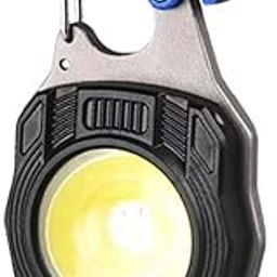 COB Keychain Work Light, 7 Light Modes, 1600 Lumens, USB Rechargeable Portable Emergency Light, Work Light with Foldable Stand, Bottle Opener and Magnet Base-11
