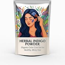 (300 GRAM) Indigo Leaf Powder for Hair Coloring | Organic Hair Dye | Herbal Indigo Powder for Men & Women | No Ammonia & No PPD-18