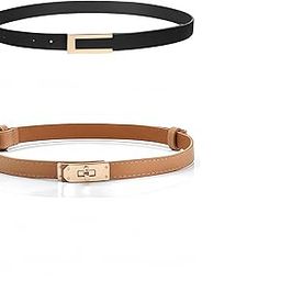 2Pcs Indian Women's Ethnic Waist Belt Combo - Vintage Leather & Stretchable Belt with Rustproof Buckle for Saree/Dresses/Kurta-image-26