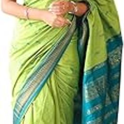Unique Queens Women's Pure Kalyani Relaxed Fit Silk Saree With Zari Border And Regular Fit Blouse Piece 1060 (Blue)-image-58