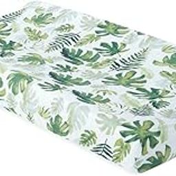 Little Unicorn Cotton Muslin Changing Pad Cover - Tropical Leaf-picture-22