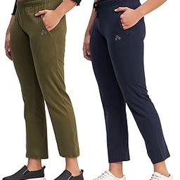 Cotton Pyjamas for Women and Girls Combo with Side Pockets|Pajama Lounge Wear Pants Pack of 2-image-0