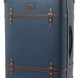 Plastic Vintage Series 28 Inch Large Checkin Trolley Bags For Travel | Suitcase For Travel with TSA Lock | Hardshell 88.4L Luggage Bag with Mute Spinner Wheels - Navy Blue-19