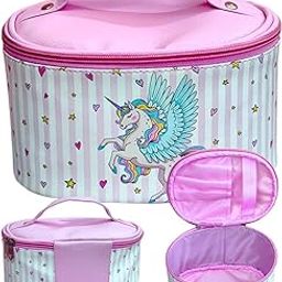 Krisus 1pcs Makeup Holder, Cosmetic Bag, Unicorn Vanity Box for Woman's, Girls, Makeups Organizer Easy to Carry Storage Spacious & Organized Travel Toiletry Kit Multipurpose Rakhi Gift for Sisters-image-51