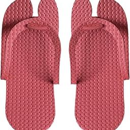 Chitra artworks - Spa and Hotel Accessories, Guest House Kit Guest Room Free Size 5MM Sole Filp Flop Slipper - Red (Pack of 50)-image-56