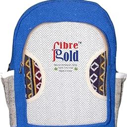 FIBERGOLD Organic Hemp Backpack Bag | Eco-Friendly Cat Meditation Design Casual Daypack with Durable Rustic Construction, Multicolor, L-image-97
