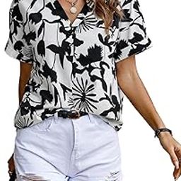 Shirt for Women | Printed Casual Crop Top | Long Sleeve Stylish Collared |Korean Oversized Button-Down |Causal |Formal | Trendy-12
