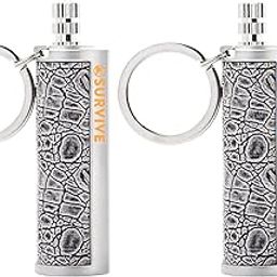 Permanent Match Metal, 2 Pack, Reusable Survival Fire Starter Striker Lighter, Emergency Waterproof Keychain Strike Anywhere Stick Kit-20