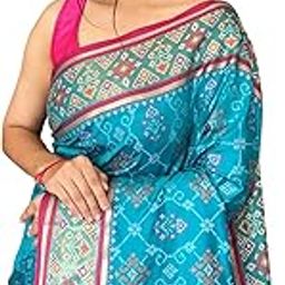 Women's Kanjivaram Patola Silk Saree Silk Saree Pure Golden Zari With Blouse Piece-picture-0