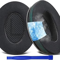 SoloWIT Cooling-Gel Ear Pads Cushions Replacement, Earpads for Bose QuietComfort 35 (QC35) and Quiet Comfort 35 II (QC35 II) Over-Ear Headphones, Noise Isolation Foam - Dark Green-image-43